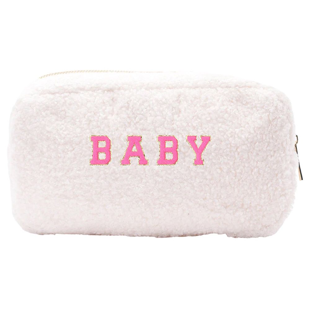 The Happy Tribe - Personalized Small Pouch - Cream Teddy 