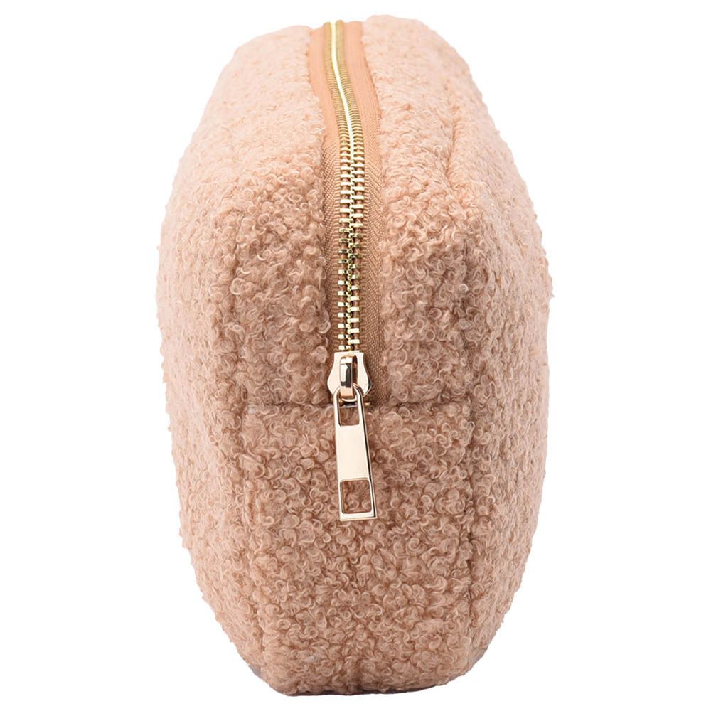 The Happy Tribe - Personalized Small Pouch - Beige Teddy 