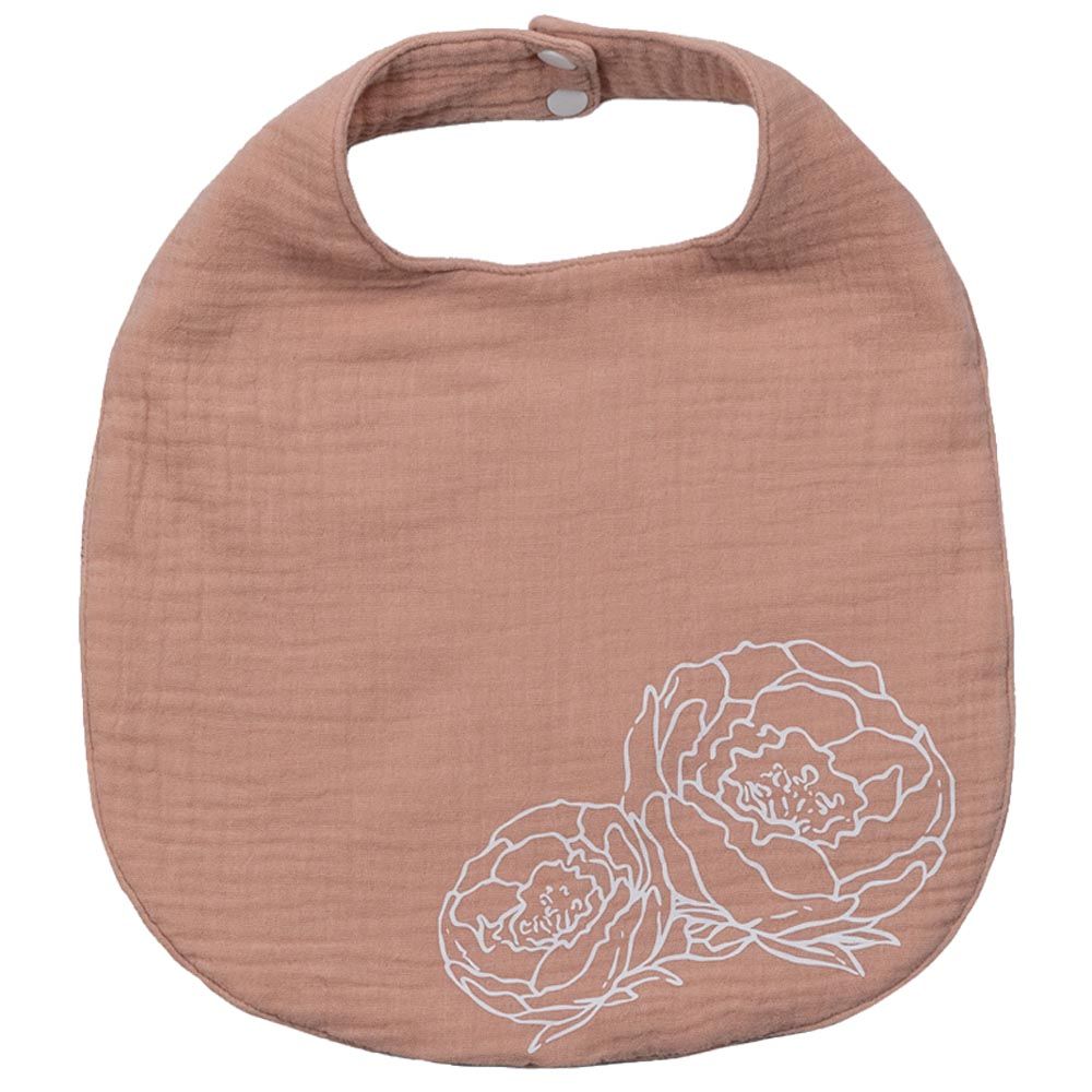 Pioen Baby - Bloom Waterproof Baby Bib - Beige Pink