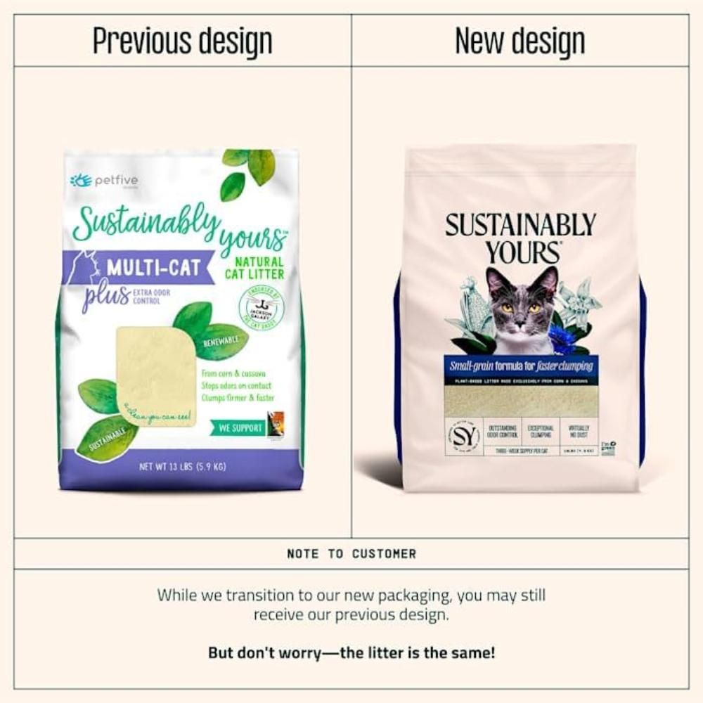 Sustainably Yours - Natural Cat Litter Plus - 13lb/5.9Kg