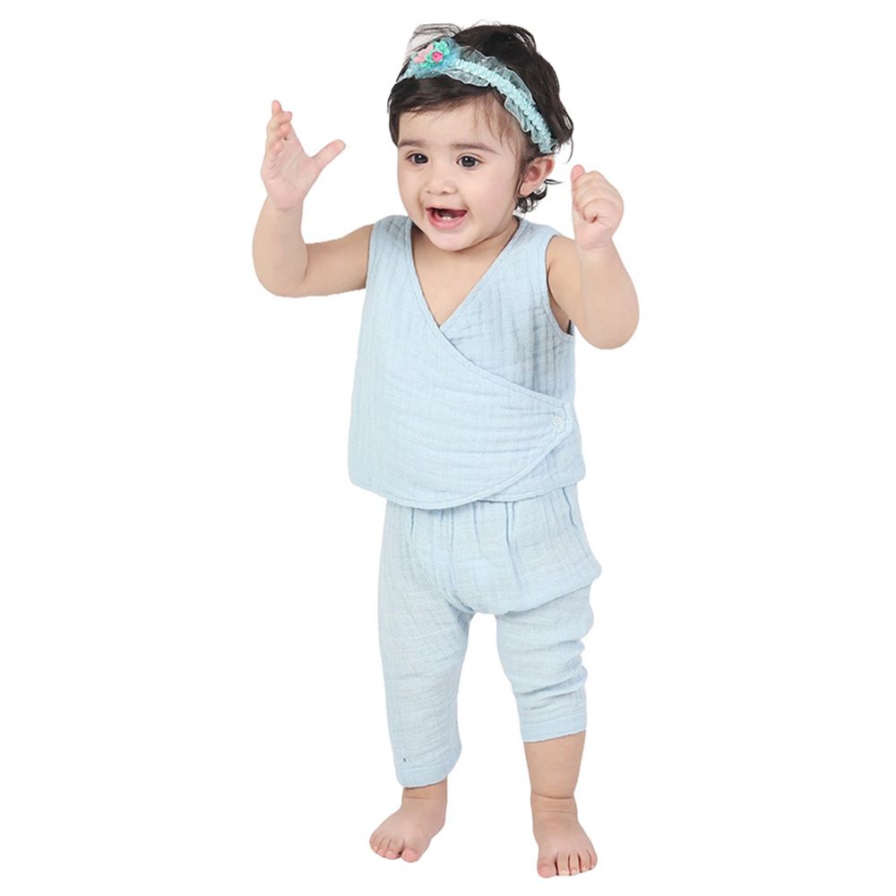 Prokids - 2pc-Set - Baby Girl's Bamboo Cotton Matching Set - Blue