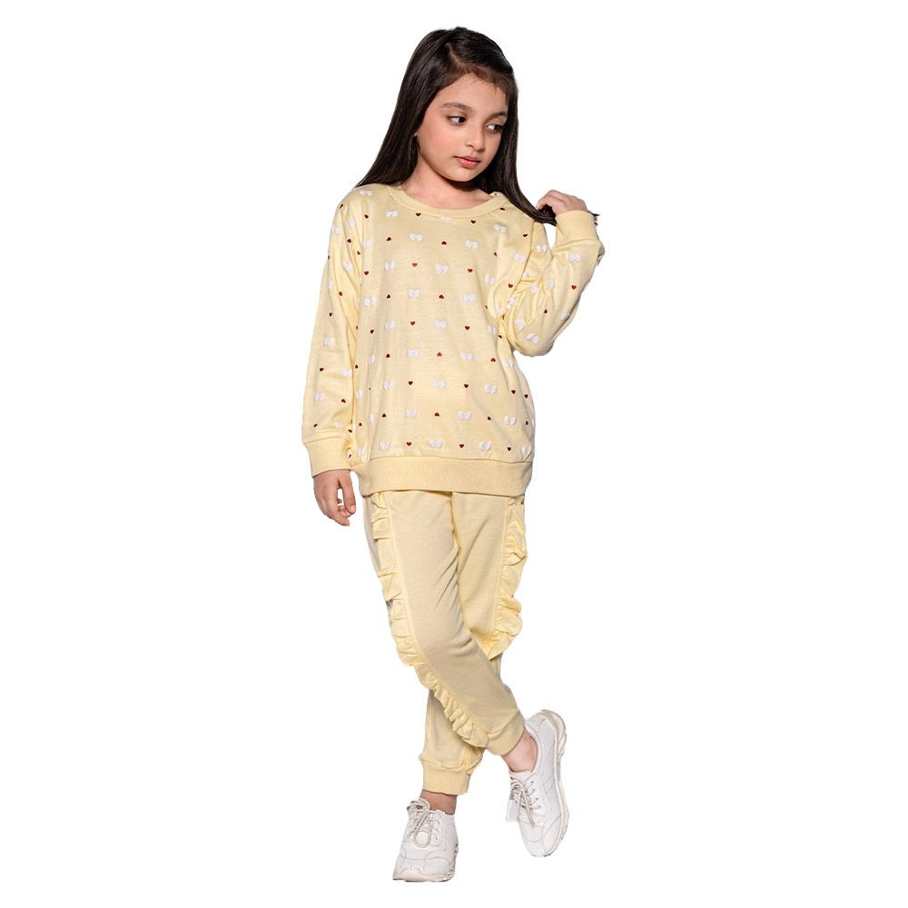 Prokids - 2pc-Set - Snug Sweatshirt And Joggers - Yellow