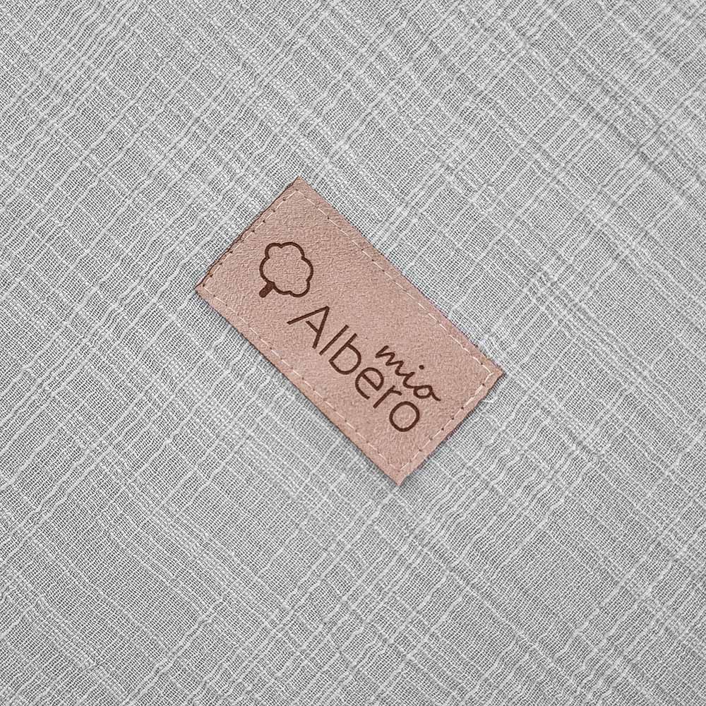 Albero Mio - Muslin Cot Sheet - Boho Grey