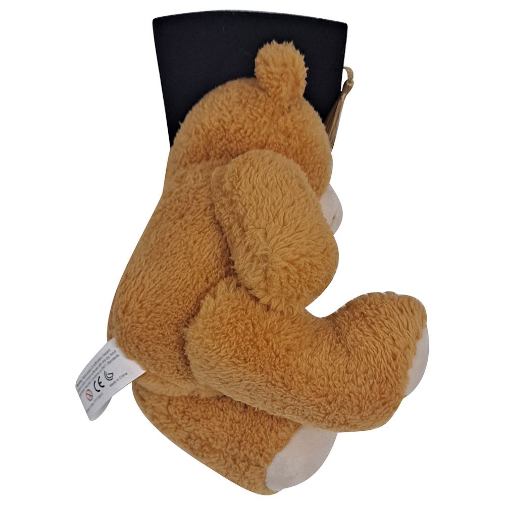 Fay Lawson - Teddy Bear With Hat And Diploma - Golden Brown - 15 cm