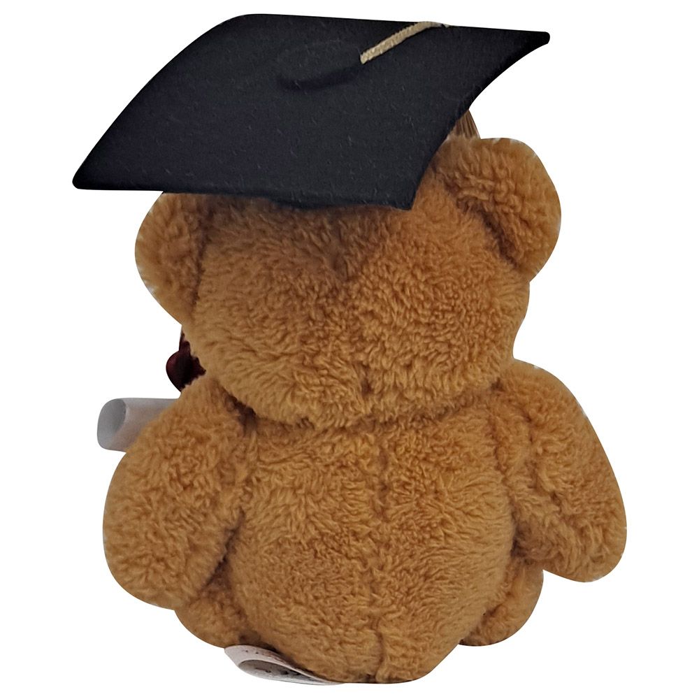 Fay Lawson - Teddy Bear With Hat And Diploma - Golden Brown - 15 cm