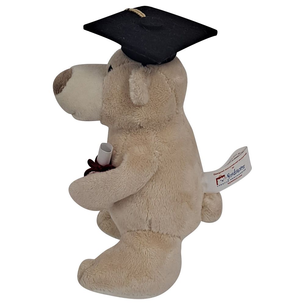 Fay Lawson - Mascot Bear With Graduation Hat And Diploma - Brown - 18 cm