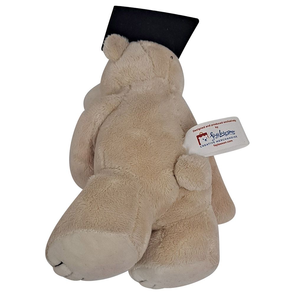 Fay Lawson - Mascot Bear With Graduation Hat And Diploma - Brown - 18 cm