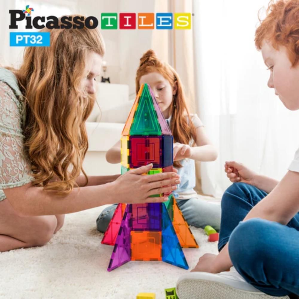 Picasso Tiles - Magnetic Rocket Booster - 32 Pcs