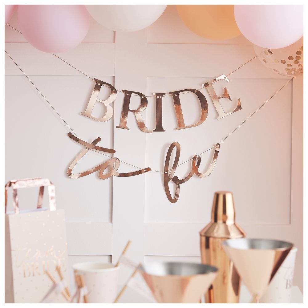 Ginger Ray - Rose Gold 'Bride To Be' Banner