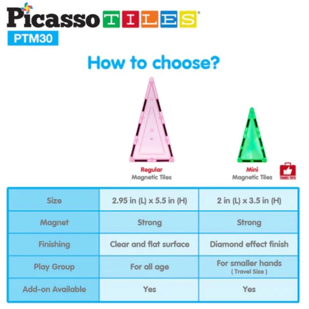 بيكاسو تايلز - صاروخ ماسي صغير مغناطيسي - 30 قطعة