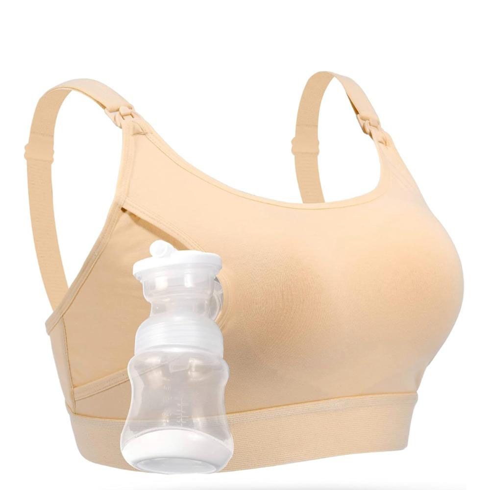 Momcozy - Breast-Pumping And Breastfeeding Bra - Beige