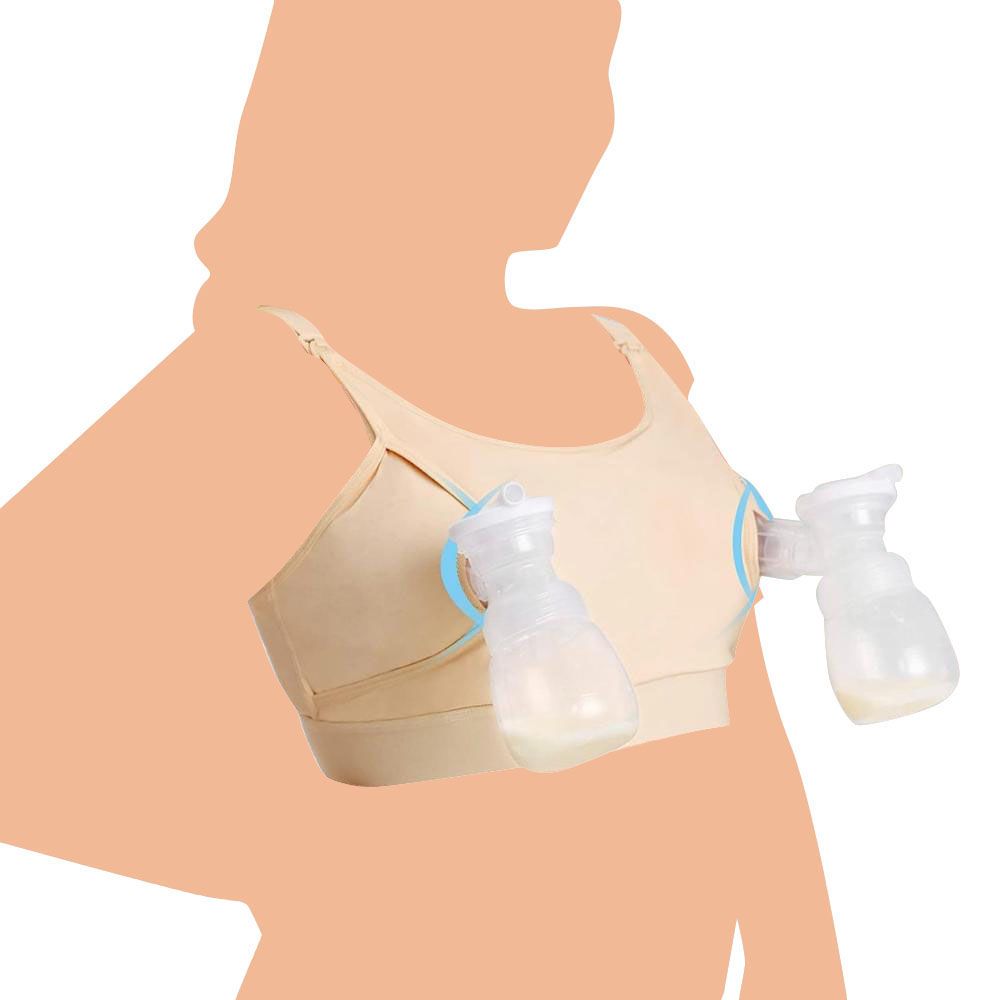 Momcozy - Breast-Pumping And Breastfeeding Bra - Beige