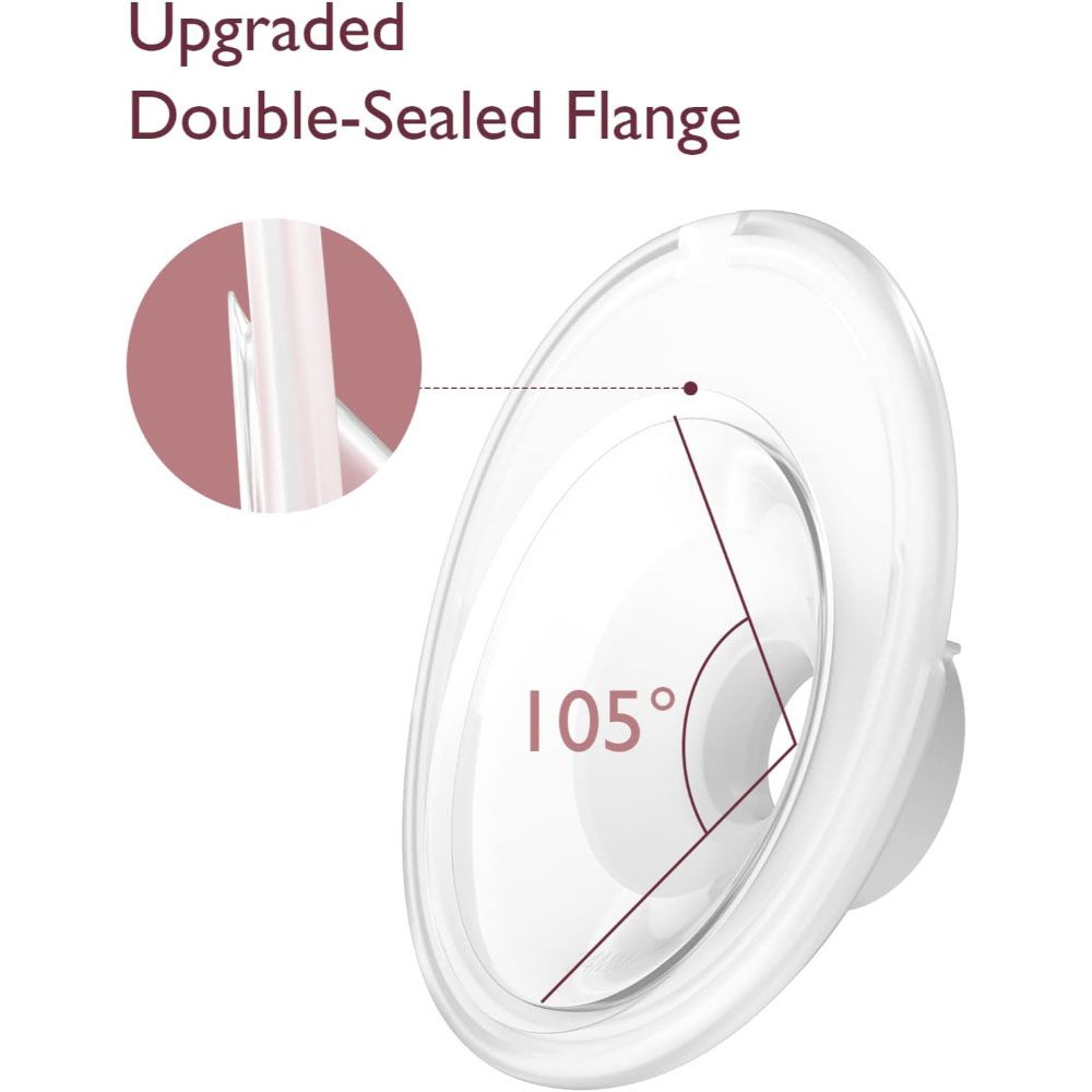 Momcozy - Double-Sealed Flange Only For M5 Breast Pump - Clear - 24 mm