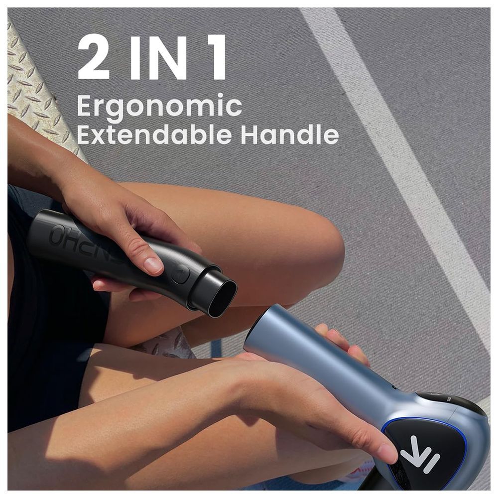 Renpho - Portable Mini Handheld Muscle Massage Gun - Grey - 7 Pcs