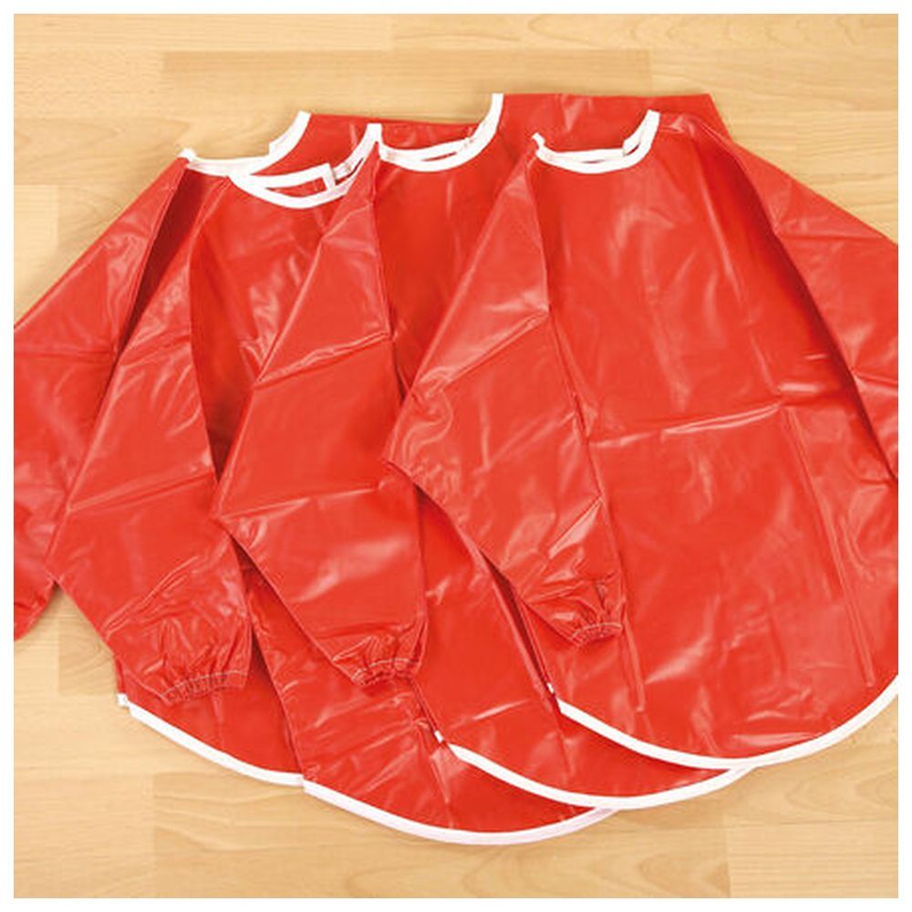 TTS - Waterproof PVC Apron - Red - 71x66 cm