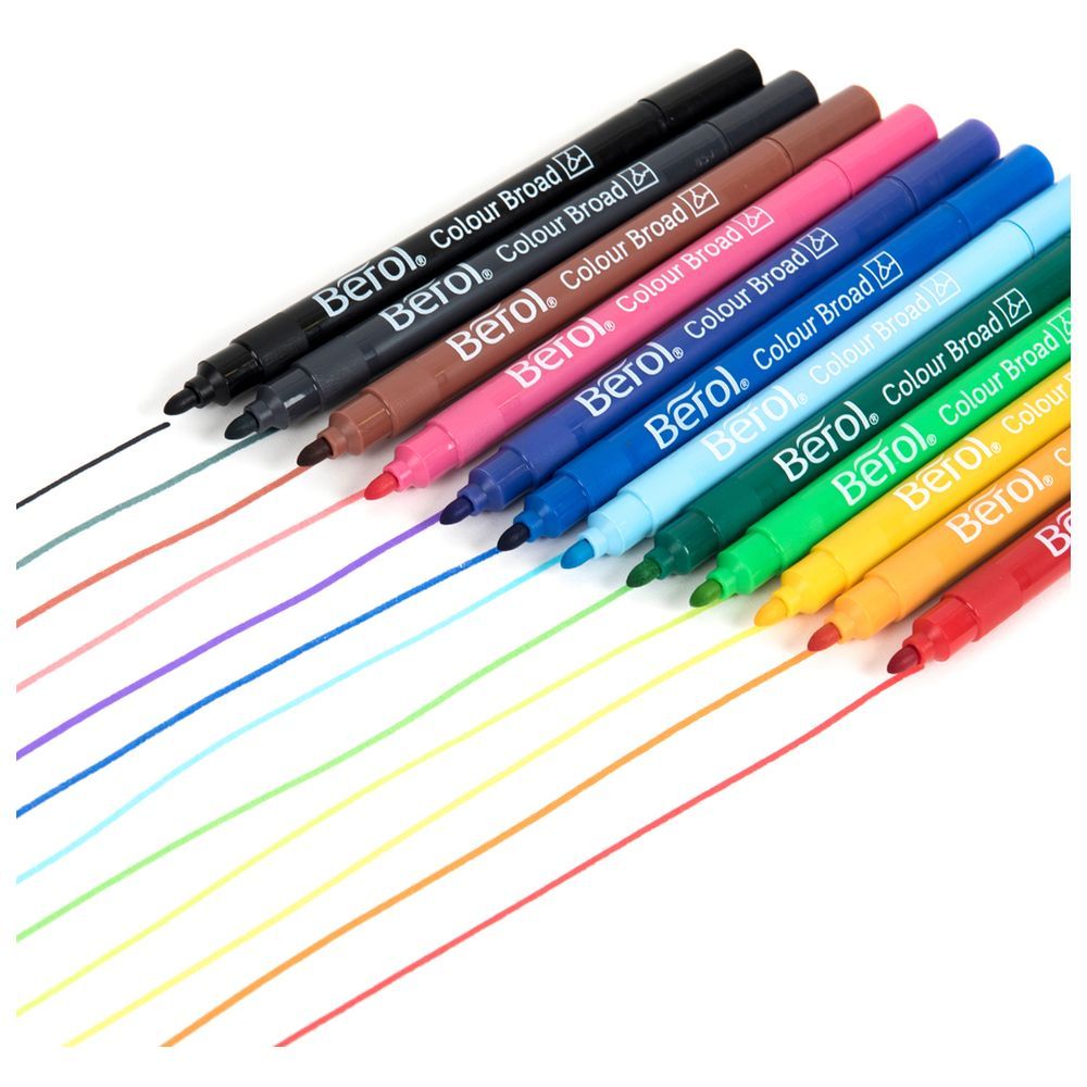 TTS - Berol Colour Broad Tipped Marker Pen - 42pcs