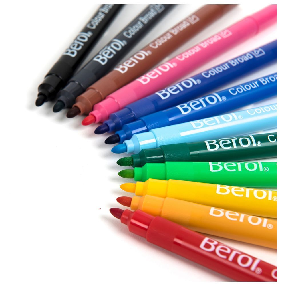 TTS - Berol Colour Broad Tipped Marker Pen - 42pcs