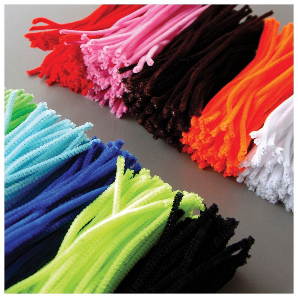 TTS - Mini Chenille Pipe Cleaners - 15 cm - 1000pcs - Style May Vary