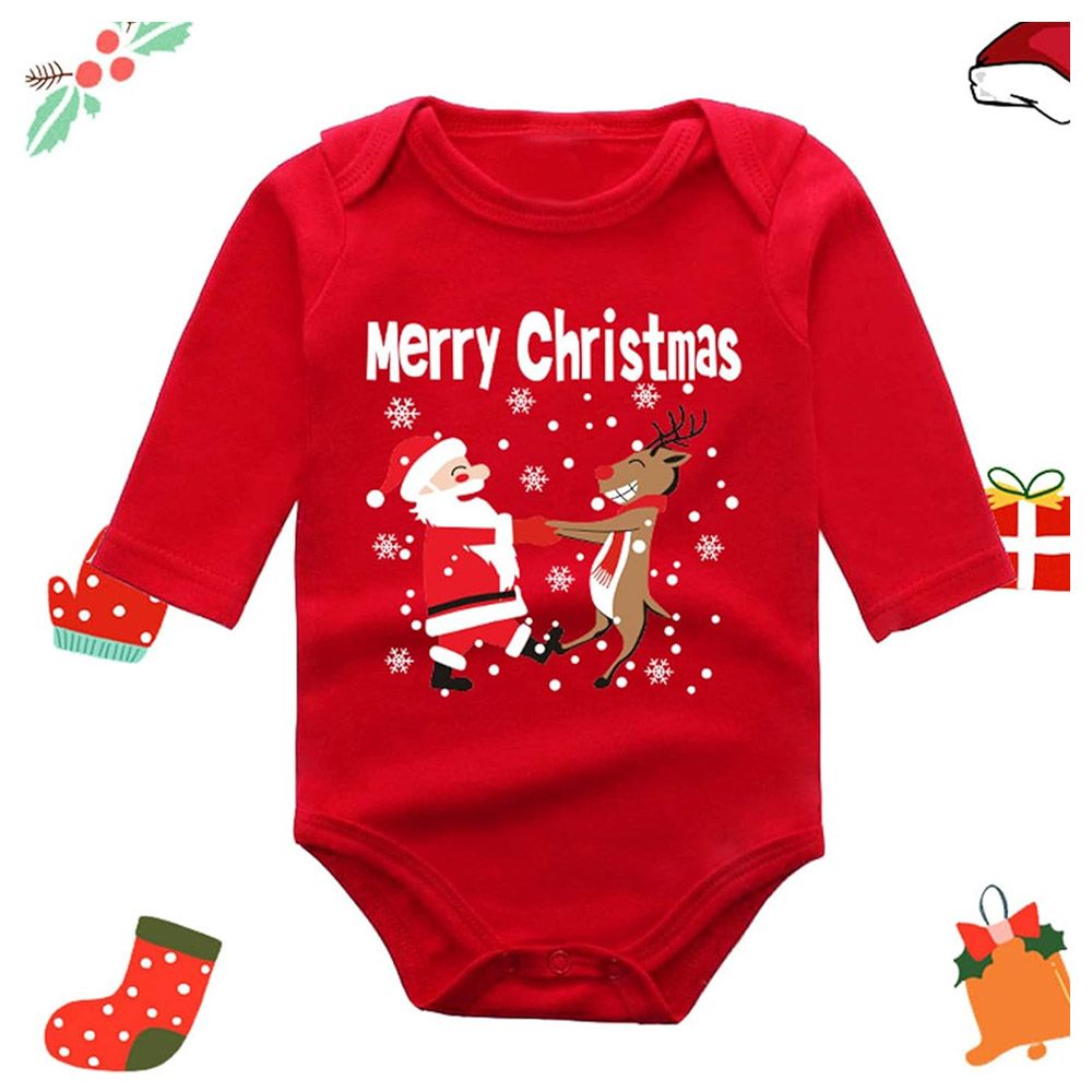 Highland - My First Christmas Bodysuit Onesie - Red