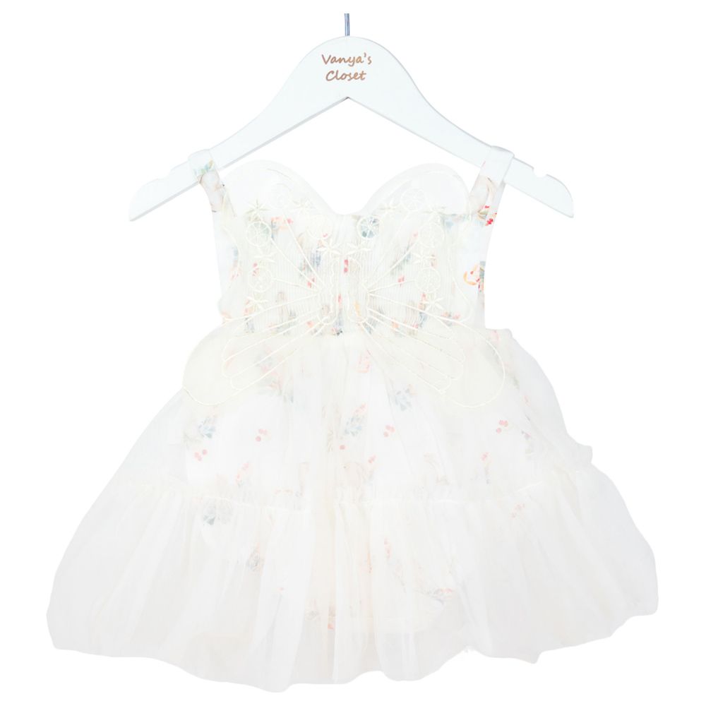 Vanya's Closet - Maisie Butterfly Tulle Romper - White