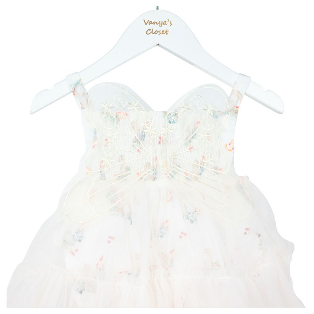 Vanya's Closet - Maisie Butterfly Tulle Romper - White