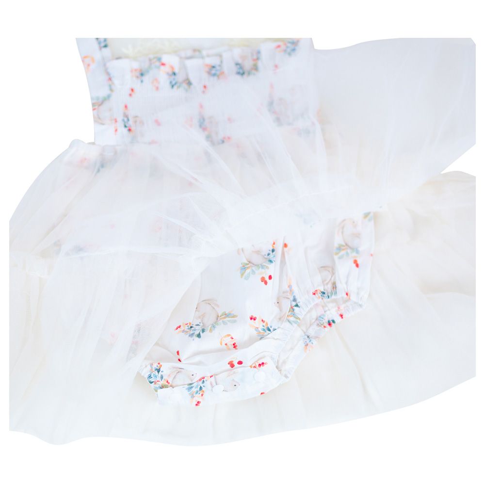 Vanya's Closet - Maisie Butterfly Tulle Romper - White