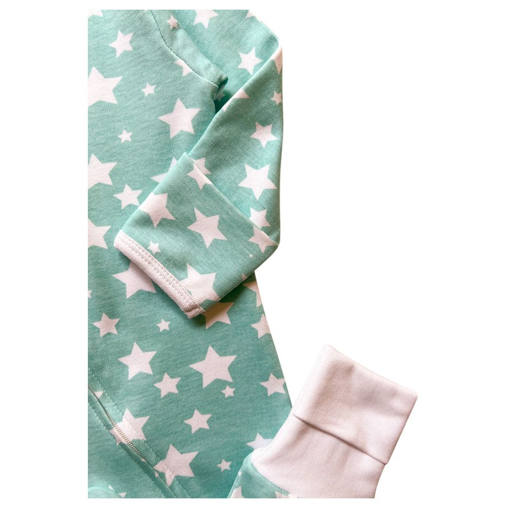 Impressions - Snuggly Stars Romper Beanie Set - Turquoise