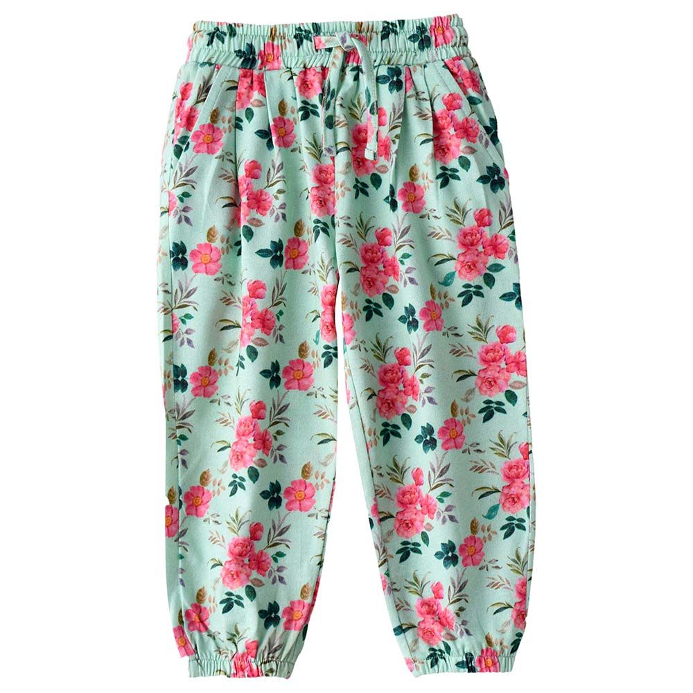 Jelliene - Floral Knit Aop Harem Pants