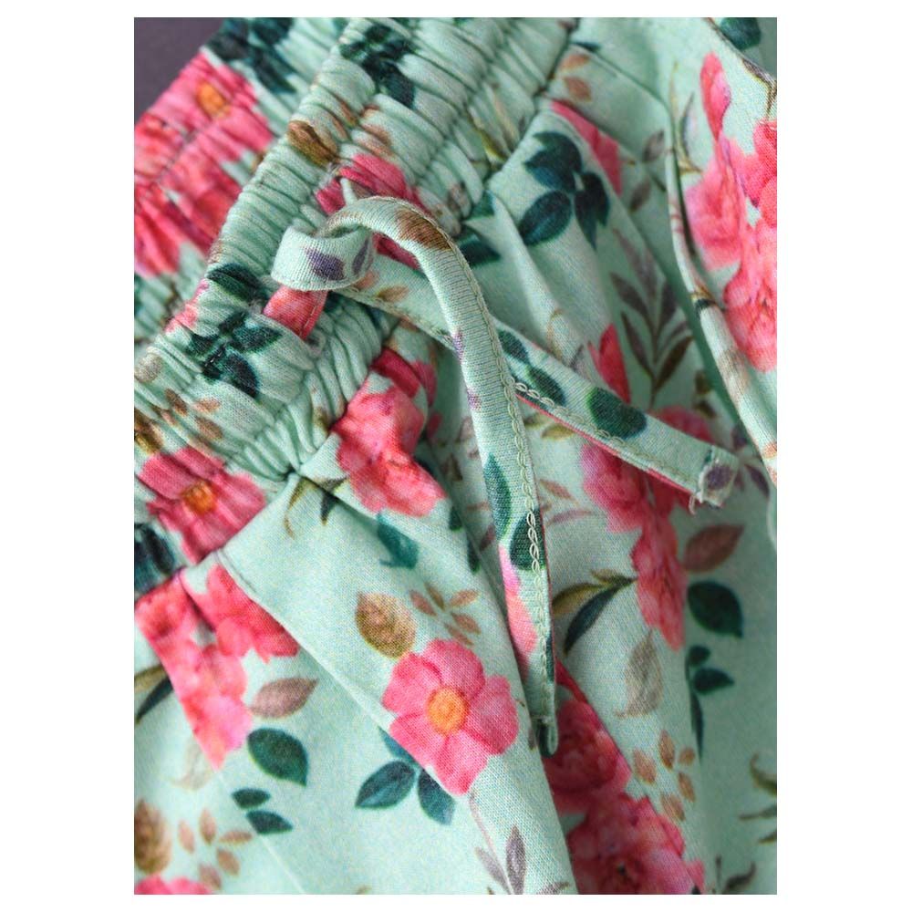 Jelliene - Floral Knit Aop Harem Pants