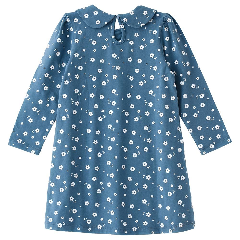 Jelliene - Floral Aop Knit Dress - Blue