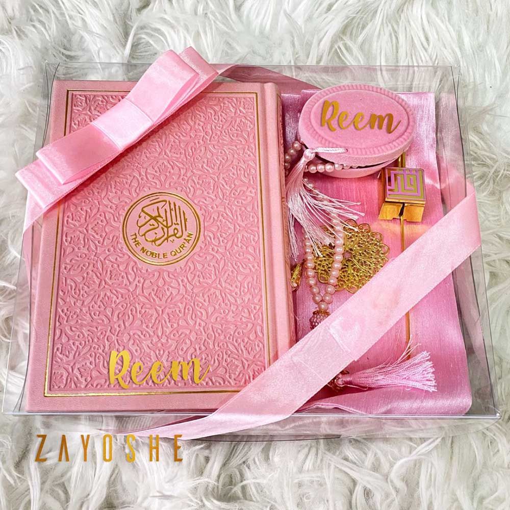 Zayoshe - Personalized Islamic Gift Set - Light Pink - 5pcs