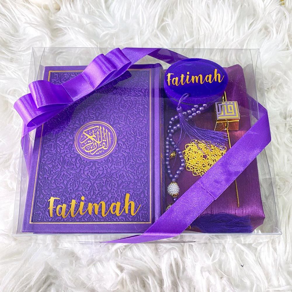 Zayoshe - Personalized Islamic Gift Set - Dark Purple - 5pcs