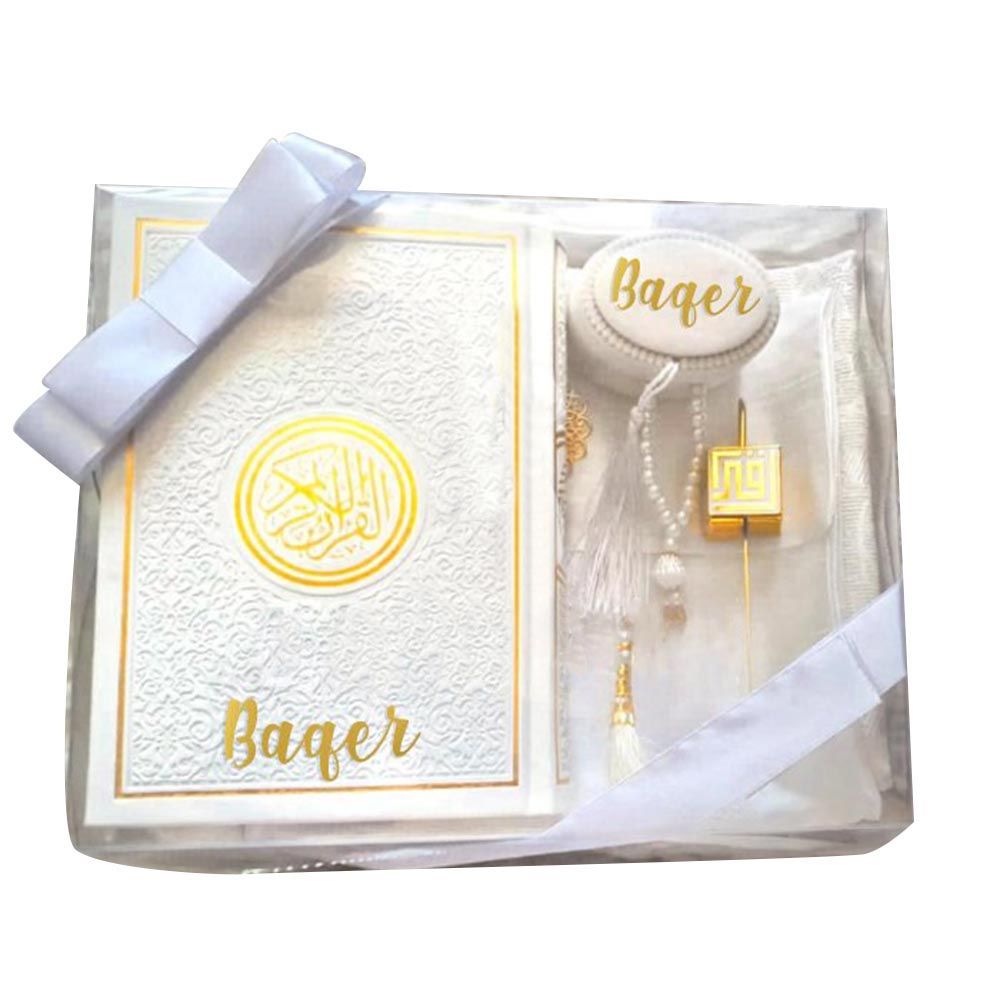 Zayoshe - Personalized Islamic Gift Set - White - 5pcs