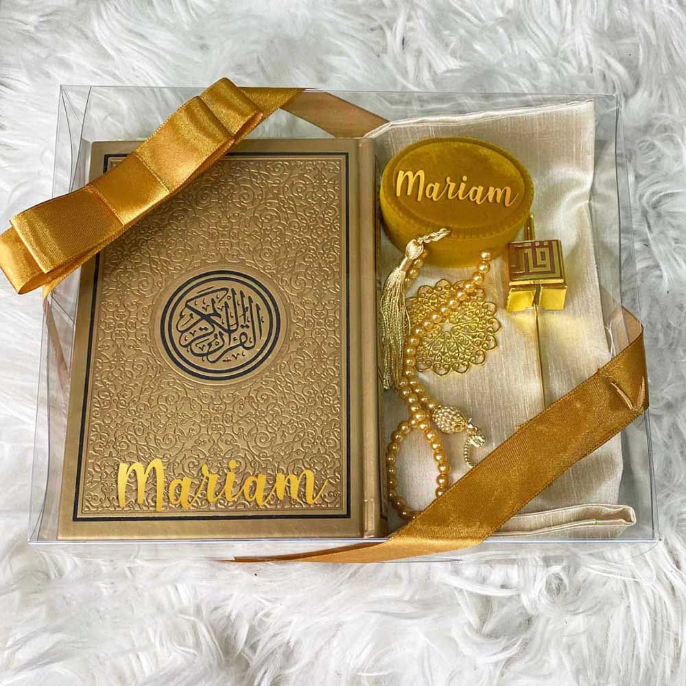 Zayoshe - Personalized Islamic Gift Set - Gold - 5pcs