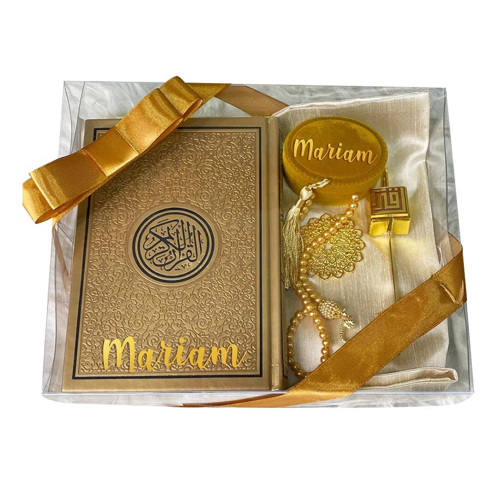 Zayoshe - Personalized Islamic Gift Set - Gold - 5pcs