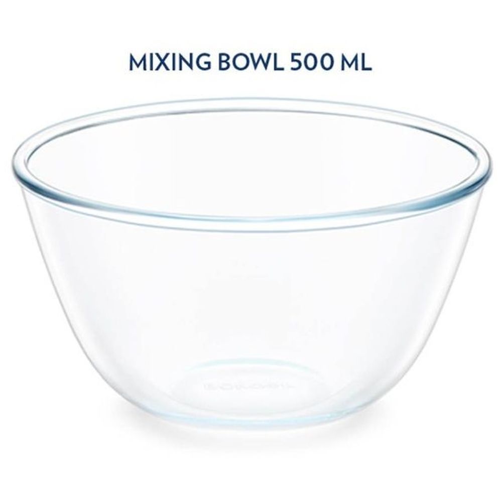 Borosil - Icate Round Glass Mixing Bowl - 500 ml