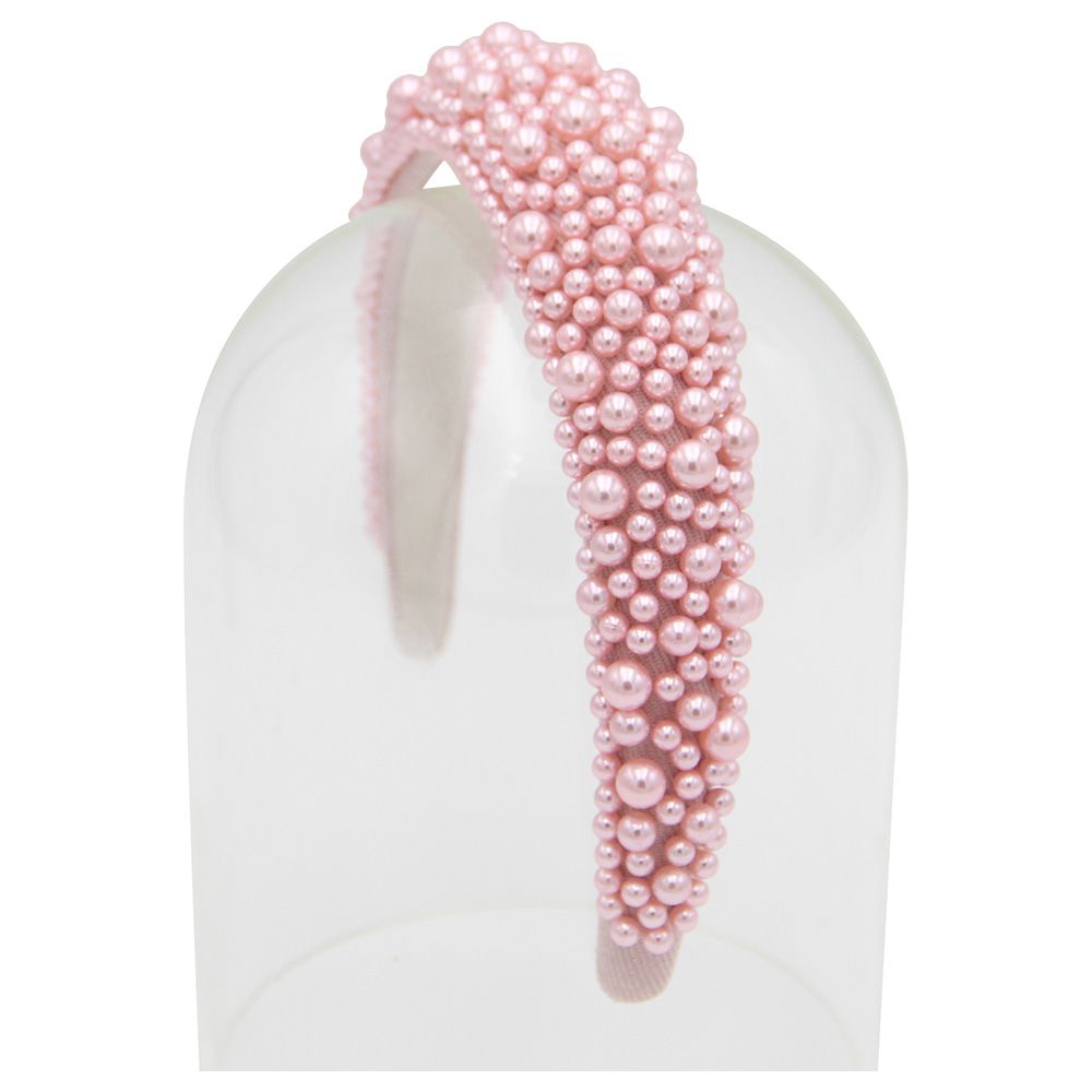 D' Daniela - Girls Olivia Headband - Pink Pearl