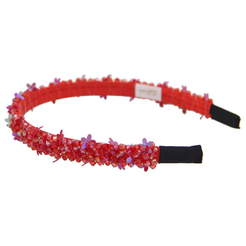 D' Daniela - Girls Anna Butterfly Headband - Red