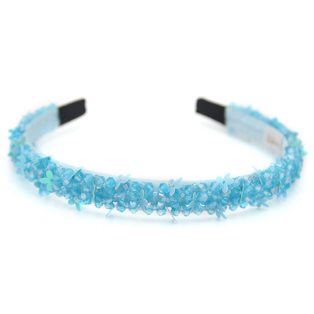 D' Daniela - Girls Anna Butterfly Headband - Sky Blue