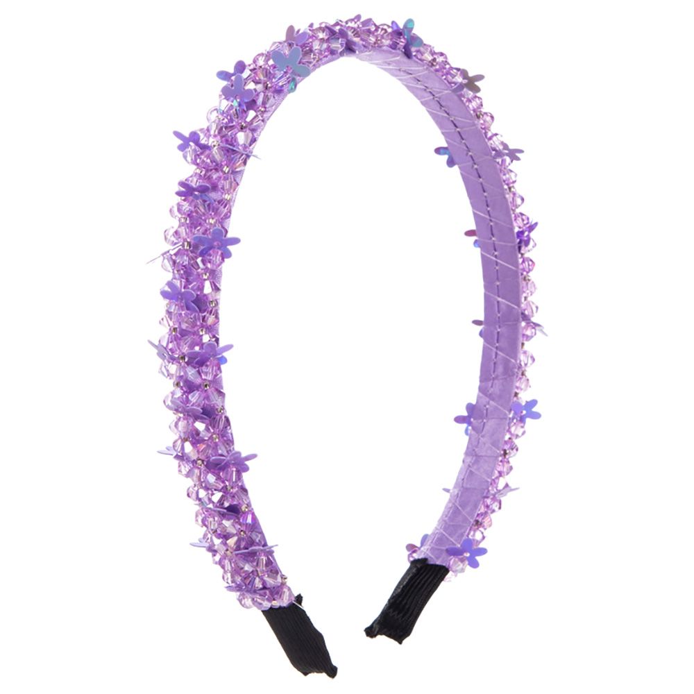 D' Daniela - Girls Anna Butterfly Headband - Violet