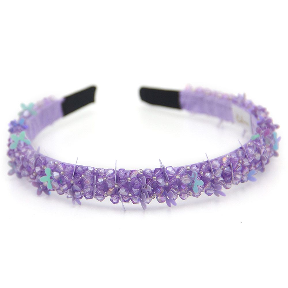 D' Daniela - Girls Anna Butterfly Headband - Violet