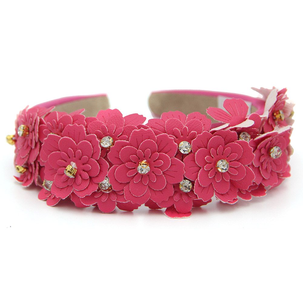 D' Daniela - Girls Camomile Headband - Hot Pink