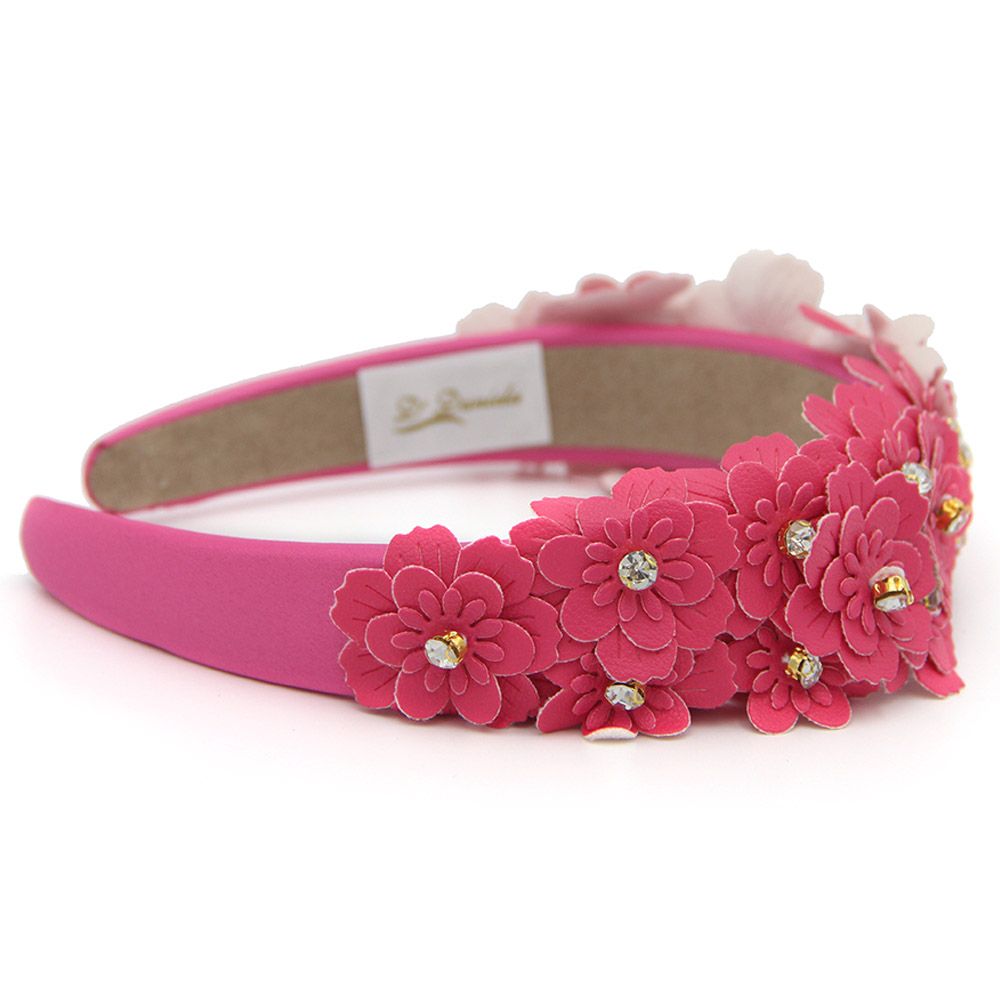 D' Daniela - Girls Camomile Headband - Hot Pink