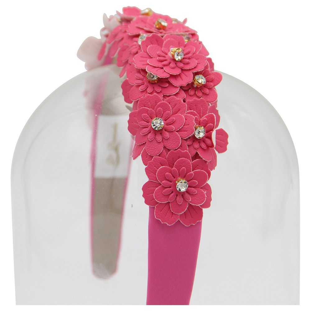 D' Daniela - Girls Camomile Headband - Hot Pink