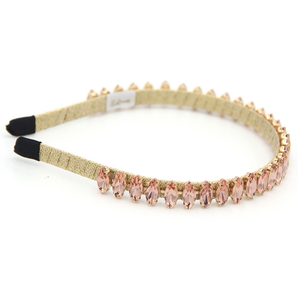 D' Daniela - Girls Amy Headband - Pink Stones