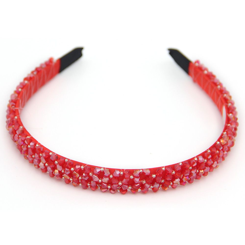 D' Daniela - Girls Erica Headband - Red Embroidery