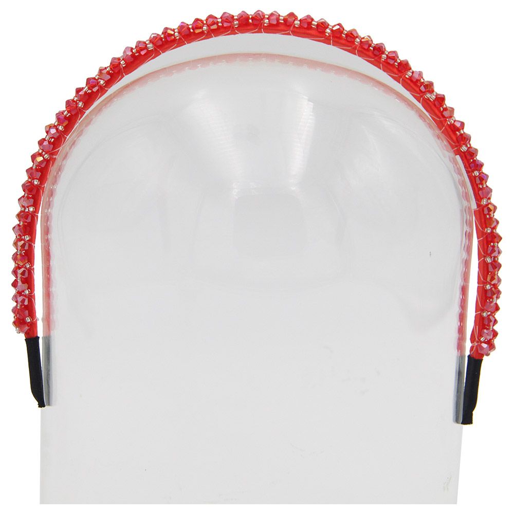 D' Daniela - Girls Erica Headband - Red Embroidery