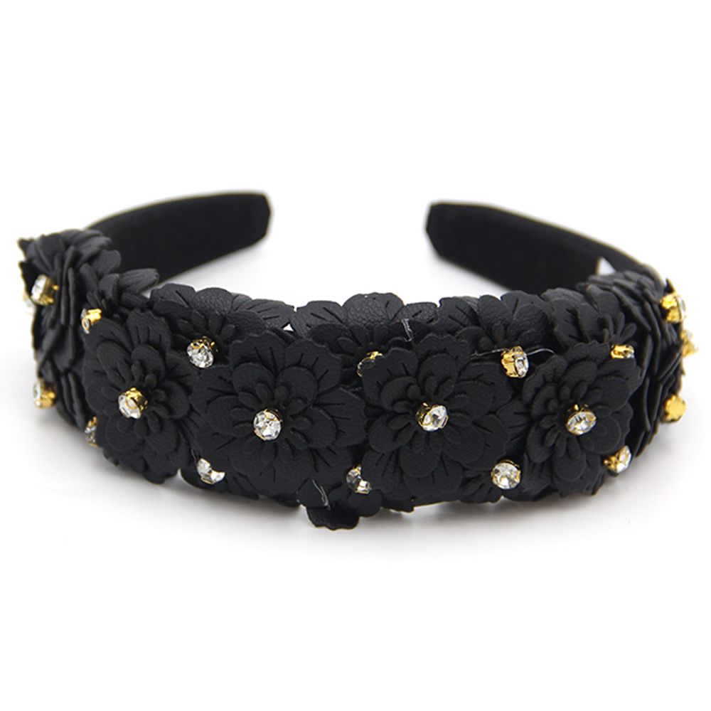 D' Daniela - Girls Camomile Headband - Dark Black