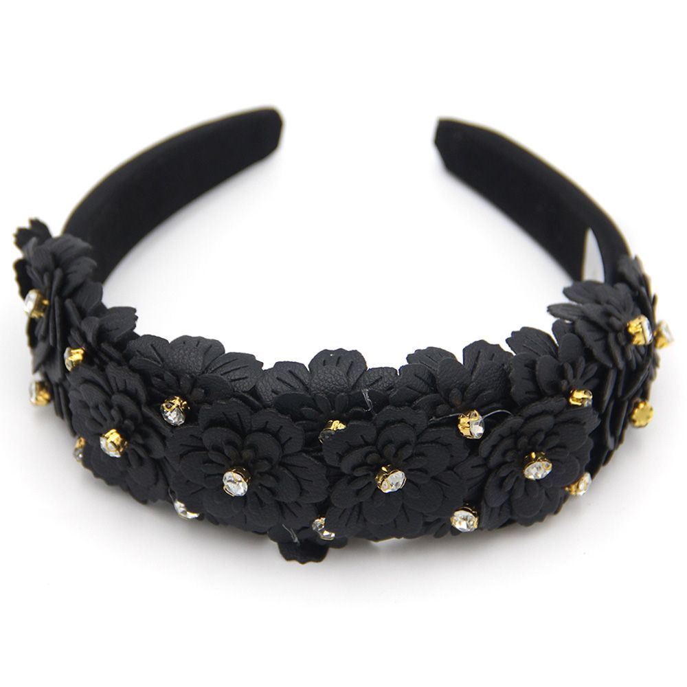 D' Daniela - Girls Camomile Headband - Dark Black