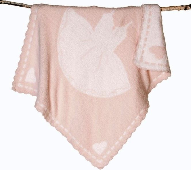 Barefoot Dreams® CozyChic® Scalloped Receiving Blanket - Tutu (Pink/White)